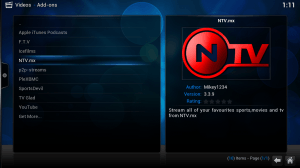 NTV XBMC Plugin Main